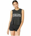  Xs`AMOX^[ Spiritual Gangster fB[X p t@bV ANeBuVc Crop Tank Top - Vintage Black