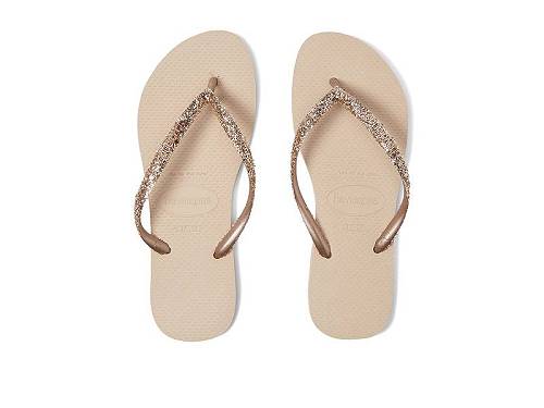 送料無料 ハワイアナス Havaianas レディース 女性用 シューズ 靴 サンダル Slim Glitter II Flip Flop Sandal - Sand Grey