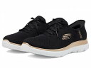 送料無料 スケッチャーズ SKECHERS レディース 女性用 シューズ 靴 スニーカー 運動靴 Summits Night Chic Hands Free Slip-Ins - Black/ Rose Gold