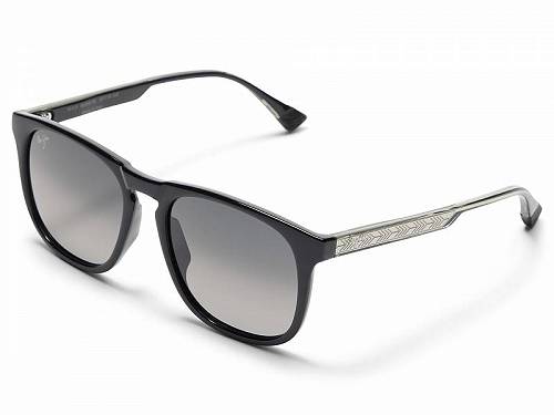 楽天グッズ×グッズ送料無料 マウイ ジム Maui Jim メンズ 男性用 メガネ 眼鏡 サングラス Kupaa - Shiny Black W/Trans Light Grey/Neutral Grey Polarized