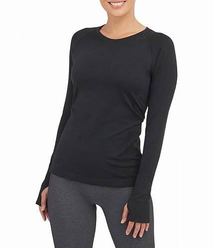 送料無料 スパンクス Spanx レディース 女性用 ファッション アクティブシャツ Spanx Lamn Active Seamless Long Sleeve Tee - Very Black