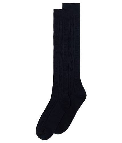 送料無料 ジェフェリーズソックス Jefferies Socks 女の子用 ファッション 子供服 ソックス 靴下 Cotton Cable Knee High 2-Pack (Infant/Toddler/Little Kid/Big Kid/Adult) - Navy