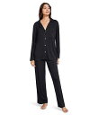 送料無料 エバージェイ Eberjey レディース 女性用 ファッション パジャマ 寝巻き Gisele Rib Long Pj Set - Black