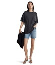 送料無料 Madewell レディース 女性用 ファッション Tシャツ Garment-Dyed Oversized Pocket Tee - Black Coal