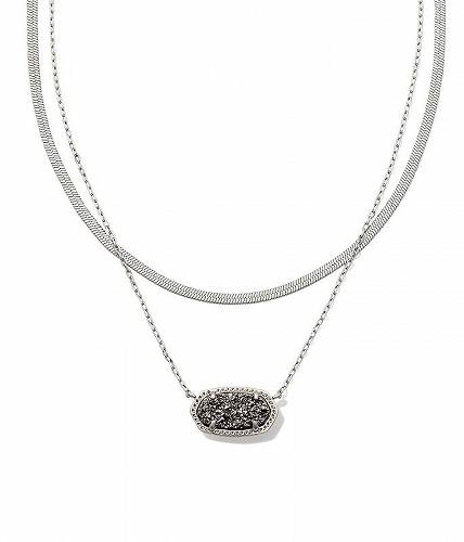  PhXRbg Kendra Scott fB[X p WG[ i lbNX Elisa Herringbone Multistrand Necklace - Silver Platinum Drusy