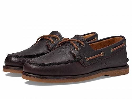 こちらの商品は スペリー Sperry メンズ 男性用 シューズ 靴 ボートシューズ Gold A/O 2-Eye Tumbled - Brown です。 注文後のサイズ変更・キャンセルは出来ませんので、十分なご検討の上でのご注文をお願いいたします。 ※靴など、オリジナルの箱が無い場合がございます。ご確認が必要な場合にはご購入前にお問い合せください。 ※画面の表示と実物では多少色具合が異なって見える場合もございます。 ※アメリカ商品の為、稀にスクラッチなどがある場合がございます。使用に問題のない程度のものは不良品とは扱いませんのでご了承下さい。 ━ カタログ（英語）より抜粋 ━ Sperry(R) Gold A/O 2-Eye Tumbled Boat Shoes demonstrate a luxurious classic style with supreme comfort. Featuring a genuine handsewn moccasin construction, these authentic shoes display a full-grain leather upper, a rich lining, and a cushioned insole with Ortholite(R) insert. With the 360 Lacing System with rawhide leather laces, the shoes provide a custom fit. Round toe silhouette. Shock-absorbing, cushioned heel cup. Non-marking latex outsole with Wave-Siping(TM) for the ultimate traction on both wet and dry surfaces. Product measurements were taken using size 9.5, width M (D). サイズにより異なりますので、あくまで参考値として参照ください. 実寸（参考値）： Weight: 約 370 g ■サイズの幅(オプション)について Slim &lt; Narrow &lt; Medium &lt; Wide &lt; Extra Wide S &lt; N &lt; M &lt; W A &lt; B &lt; C &lt; D &lt; E &lt; EE(2E) &lt; EEE(3E) ※足幅は左に行くほど狭く、右に行くほど広くなります ※標準はMedium、M、D(またはC)となります ※メーカー毎に表記が異なる場合もございます