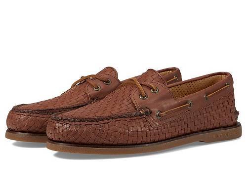 送料無料 スペリー Sperry メンズ 男性用 シューズ 靴 ボートシューズ Gold Authentic Original 2-Eye Woven - Tan