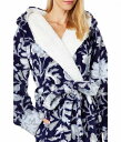 送料無料 ベラブラッドリー Vera Bradley レディース 女性用 ファッション パジャマ 寝巻き バスローブ Plush Fleece Robe - Frosted Lace Navy 3