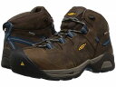 送料無料 キーン Keen Utility メンズ 男性用 シューズ 靴 ブーツ ワークブーツ Detroit XT Mid Steel Toe Waterproof - Cascade Brown/Orion Blue