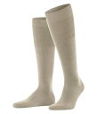 送料無料 ファルケ Falke メンズ 男性用 ファッション ソックス 靴下 スリッパ Airport Knee High Socks - Beige Melange