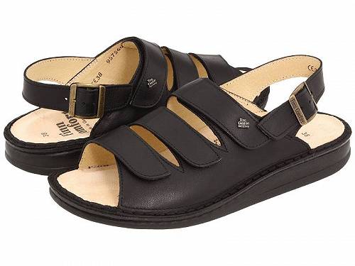 送料無料 フィンコンフォート Finn Comfort レディース 女性用 シューズ 靴 サンダル Sylt - 82509 - Black Nappa Soft Footbed