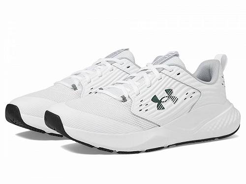 送料無料 アンダーアーマー Under Armour メンズ 男性用 シューズ 靴 スニーカー 運動靴 Charged Commit 4 Training Shoes - White/Mod Gray/Forest Green