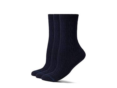 送料無料 スマートウール Smartwool レディース 女性用 ファッション ソックス 靴下 Everyday Cable Crew Socks 3-Pack - Deep Navy Heather