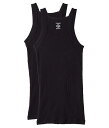 送料無料 ツーバイスト 2(X)IST メンズ 男性用 ファッション タンクトップ 2-Pack ESSENTIAL Square-Cut Tank - Black