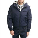 送料無料 リーバイス Levi's(R) メンズ 男性用 ファッション アウター ジャケット コート ジャケット Diamond Quilted Bomber with Sherpa Lined Hood - Navy