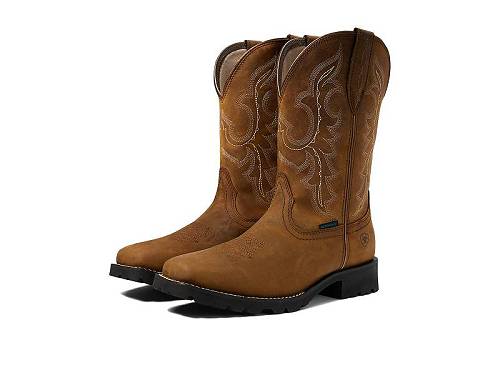 送料無料 アリアト Ariat レディース 女性用 シューズ 靴 ブーツ ウエスタンブーツ Unbridled Rancher Waterproof Western Boot - Oily Distressed Tan