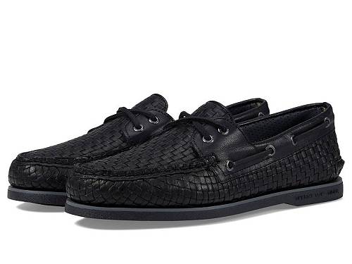  Xy[ Sperry Y jp V[Y C {[gV[Y Gold Authentic Original 2-Eye Woven - Black