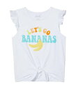 送料無料 ピーク PEEK 女の子用 ファッション 子供服 タンクトップ Let&#039;s Go Bananas Top (Toddler/Little Kids/Big Kids) - White