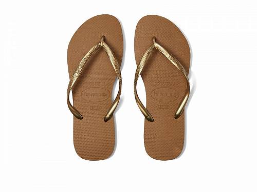 送料無料 ハワイアナス Havaianas レディース 女性用 シューズ 靴 サンダル Slim Flip Flop Sandal - Bronze