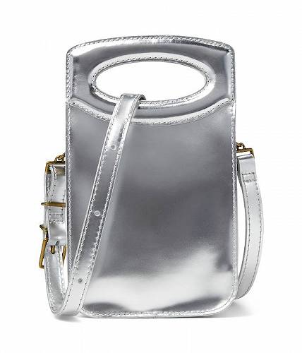  Madewell fB[X p obO  obNpbN bN The Toggle Phone Bag in Specchio Leather - Silver