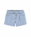  [oCX Levi&#039;s(R) Kids ̎qp t@bV q V[gpc Zp Belted Girlfriend Fit Shorty Shorts (Little Kid) - Dewy Morning