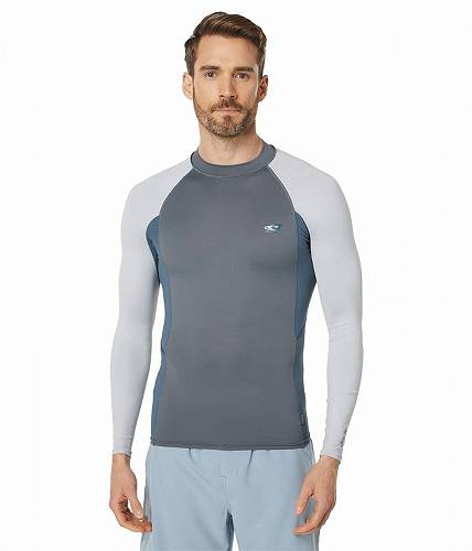 送料無料 オニール O Neill メンズ 男性用 スポーツ アウトドア用品 水着 ラッシュガード スイムシャツ Premium Long Sleeve Rashguard - Cadet Blue/Graphite/Cool Grey