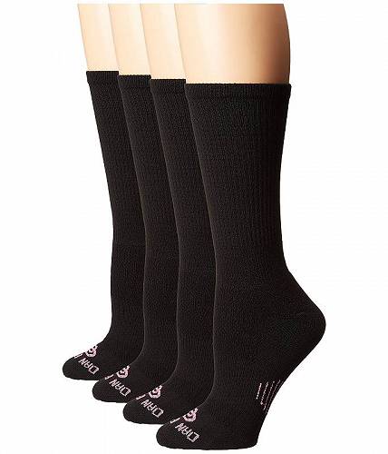 送料無料 ダンポスト Dan Post レディース 女性用 ファッション ソックス 靴下 Cowgirl Certified DP Lites Crew Socks 4-Pack - Black