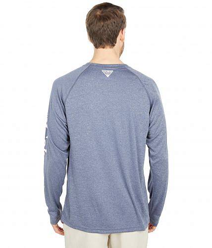 送料無料 コロンビア Columbia メンズ 男性用 ファッション アクティブシャツ Terminal Tackle Heather Long Sleeve Shirt - Collegiate Navy Heather/White Logo