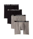  A_[A[}[ Under Armour Kids j̎qp t@bV q  4-Pack Core Cotton Boxer Set (Big Kids) - Moderate Gray