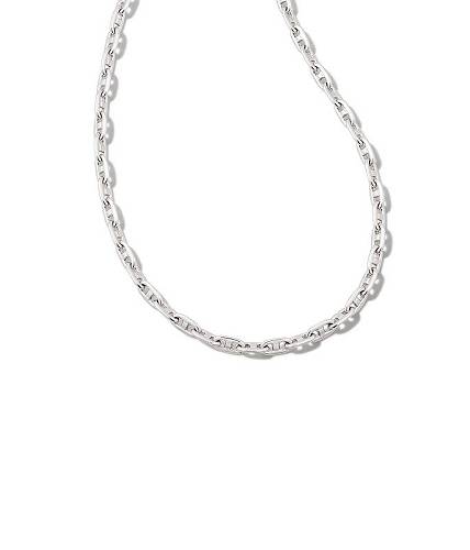 送料無料 ケンドラスコット Kendra Scott レディース 女性用 ジュエリー 宝飾品 ネックレス Bailey Chain Necklace - Rhodium Metal