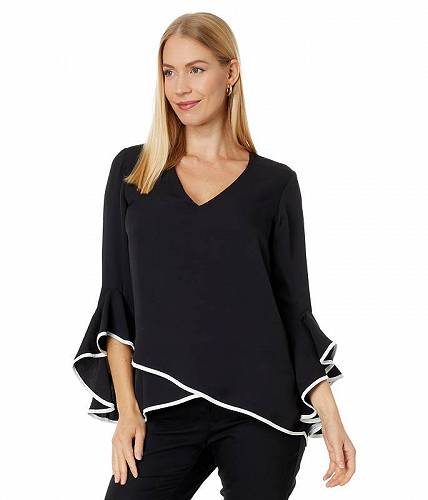 こちらの商品は ヴィンスカムート Vince Camuto レディース 女性用 ファッション ブラウス V-Neck Overlap Blouse - Rich Black です。 注文後のサイズ変更・キャンセルは出来ませんので、十分なご検討の上でのご注文をお願いいたします。 ※靴など、オリジナルの箱が無い場合がございます。ご確認が必要な場合にはご購入前にお問い合せください。 ※画面の表示と実物では多少色具合が異なって見える場合もございます。 ※アメリカ商品の為、稀にスクラッチなどがある場合がございます。使用に問題のない程度のものは不良品とは扱いませんのでご了承下さい。 ━ カタログ（英語）より抜粋 ━ The Vince Camuto(R) V-Neck Overlap Blouse comes in am ultra-modern addition to your topwear collection. The pullover-style top features a V-neckline, long sleeves with wide-ruffled cuffs, and an overlapped hemline that looks stunning. 100% polyester. Machine wash warm.