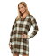 ̵ åɥɥå Mod-o-doc ǥ  եå ɥ쥹 Washed Plaid Vignette Long Sleeve Johnny Collar Plaid Dress - Dark Olive