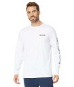 送料無料 バインヤード・バインズ Vineyard Vines メンズ 男性用 ファッション Tシャツ Puppy Leaf Pile Logo Long Sleeve Tee - White Cap