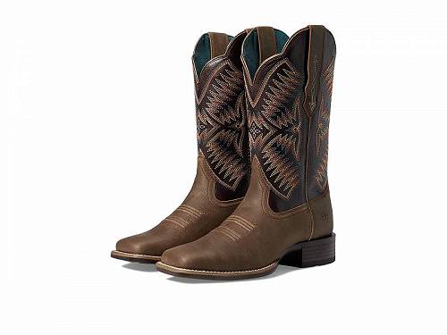 送料無料 アリアト Ariat レディース 女性用 シューズ 靴 ブーツ ウエスタンブーツ Odessa StretchFit Western Boot - Fateful Brown/Burnished Pewter