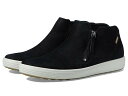 送料無料 エコー ECCO レディース 女性用 シューズ 靴 スニーカー 運動靴 Soft 7 Low Cut Zip Bootie - Black