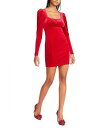 ベッツィジョンソン　ドレス 送料無料 ベッツィージョンソン Betsey Johnson レディース 女性用 ファッション ドレス Velvet Mini Dress w/ Ruched Front - Red