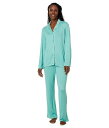 送料無料 N by Natori レディース 女性用 ファッション パジャマ 寝巻き Oasis Ultra-Soft Brushed PJ Set - Teal Jade