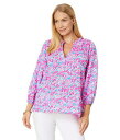 送料無料 リリーピューリッツァー Lilly Pulitzer レディース 女性用 ファッション ドレス Lourdes 3/4 Sleeve Cotton - Aura Pink Baby Bloomer