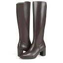 送料無料 ナチュラライザー Naturalizer レディース 女性用 シューズ 靴 ブーツ ロングブーツ Axel Weatherproof Knee High Boot - Oxford Brown Waterproof Leather