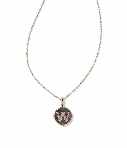  PhXRbg Kendra Scott fB[X p WG[ i lbNX Letter Disc Pendant Necklace - Rhodium Black Mother-of-Pearl W