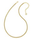 こちらの商品は ケンドラスコット Kendra Scott レディース 女性用 ジュエリー 宝飾品 ネックレス Kinsley Chain Necklace - Gold です。 注文後のサイズ変更・キャンセルは出来ませんので、十分なご検討の上でのご注文をお願いいたします。 ※靴など、オリジナルの箱が無い場合がございます。ご確認が必要な場合にはご購入前にお問い合せください。 ※画面の表示と実物では多少色具合が異なって見える場合もございます。 ※アメリカ商品の為、稀にスクラッチなどがある場合がございます。使用に問題のない程度のものは不良品とは扱いませんのでご了承下さい。 ━ カタログ（英語）より抜粋 ━ Bring refined poise to your graceful look wearing the Kendra Scott(R) Kinsley Chain Necklace. Featuring 14k gold over brass construction, the necklace has a lobster clasp closure and coiled chain design. Goldtone/silvertone finish. 実寸（参考値）： Chain Circumference: 約 48.26 cm Adjuster Length: 約 7.62 cm Cascading Length: 約 45.72 cm