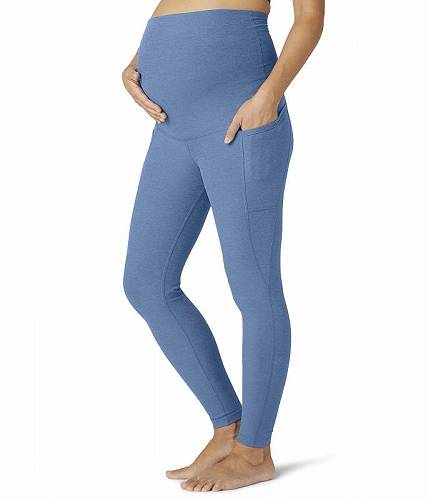 送料無料 ビヨンドヨガ Beyond Yoga レディース 女性用 ファッション パンツ ズボン Spacedye Love The Bump Maternity Pocket Midi Leggi - Sky Blue Heather