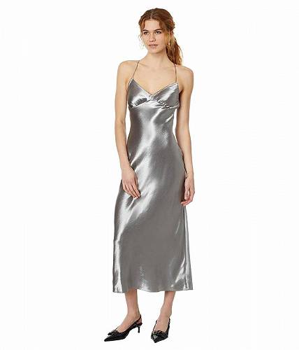 送料無料 Madewell レディース 女性用 ファッション ドレス The Layton Midi Slip Dress - Metallic Recycled Satin
