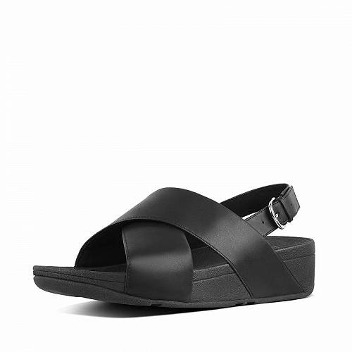 送料無料 フィットフロップ FitFlop レディース 女性用 シューズ 靴 サンダル Lulu Cross-Back Strap Sandals - Leather - Black