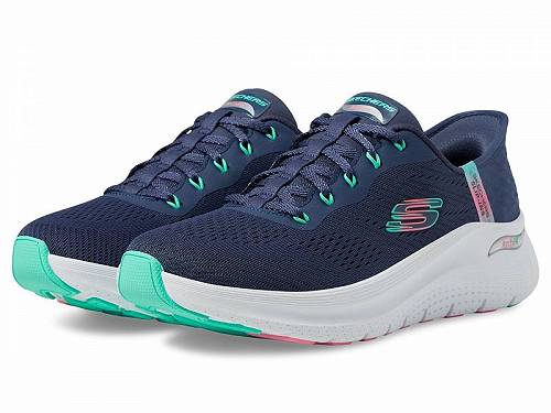 送料無料 スケッチャーズ SKECHERS レディース 女性用 シューズ 靴 スニーカー 運動靴 Arch Fit 2.0 Easy Chic Hands Free Slip-Ins - Navy Turquoise