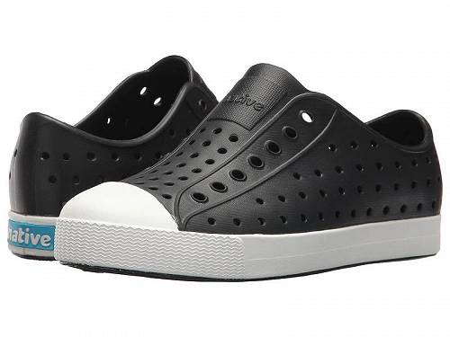 送料無料 ネイティブ Native Shoes Kids キッズ 子供用 キッズシューズ 子供靴 スニーカー 運動靴 Jefferson Slip-on Sneakers (Little Kid/Big Kid) - Jiffy Black/Shell White