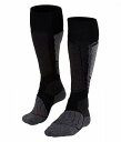 送料無料 ファルケ Falke レディース 女性用 ファッション ソックス 靴下 SK1 Knee High Ski Socks - Black/Mix