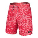  TbNXA_[EGA[ SAXX UNDERWEAR Y jp X|[cEAEghApi  Oh Buoy 2-in-1 7&quot; Volley - East Coast/Hibiscus