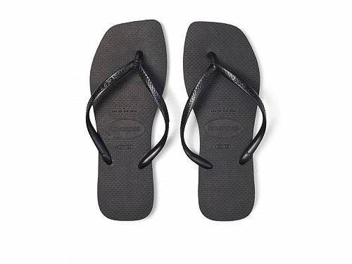 送料無料 ハワイアナス Havaianas レディース 女性用 シューズ 靴 サンダル Slim Square Flip Flop Sandal - Black
