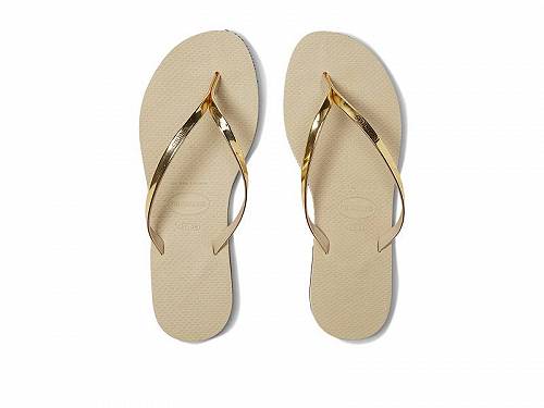 送料無料 ハワイアナス Havaianas レディース 女性用 シューズ 靴 サンダル You Metallic Flip Flop Sandal - Golden Sand Metallic